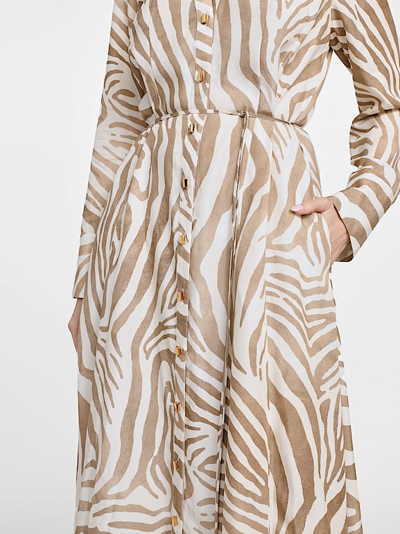 Robe Topshop Imprimé Zèbre Noir - Taille 6 - Occasion Très Bon état