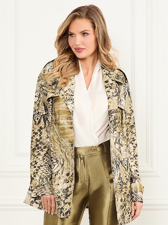 MARCIANO by GUESS® Natalie Printed Short Trench Coat