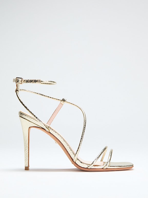 Escarpins Guess By Marciano Noirs, Sandales à Talons Avec Chaînes - Pointure 35, Cuir