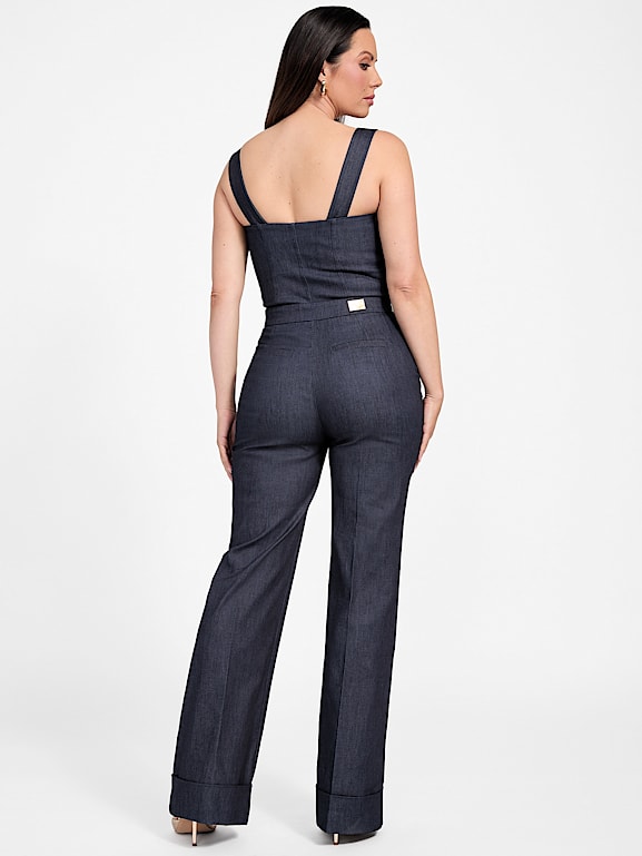 MARCIANO by GUESS® Denim Detachable Strapless Zip Jumpsuit