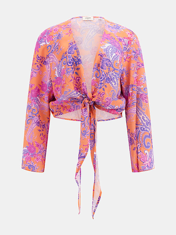 GUESS® Eco Knotted Cropped Kimono