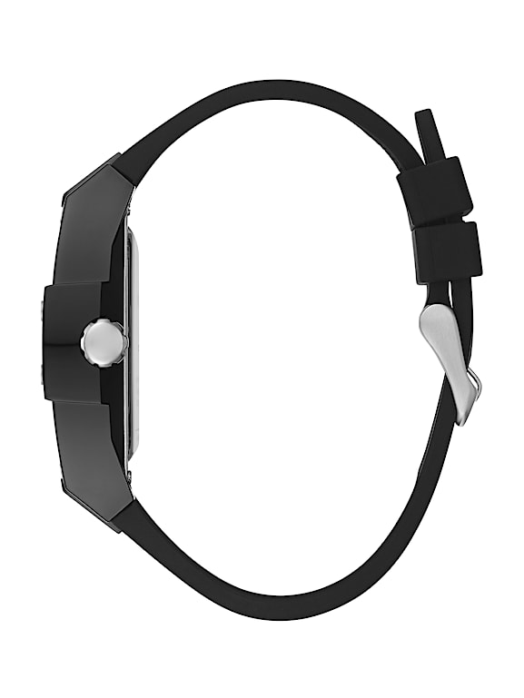 GUESS® Black And Silver-Tone Multifunction Watch