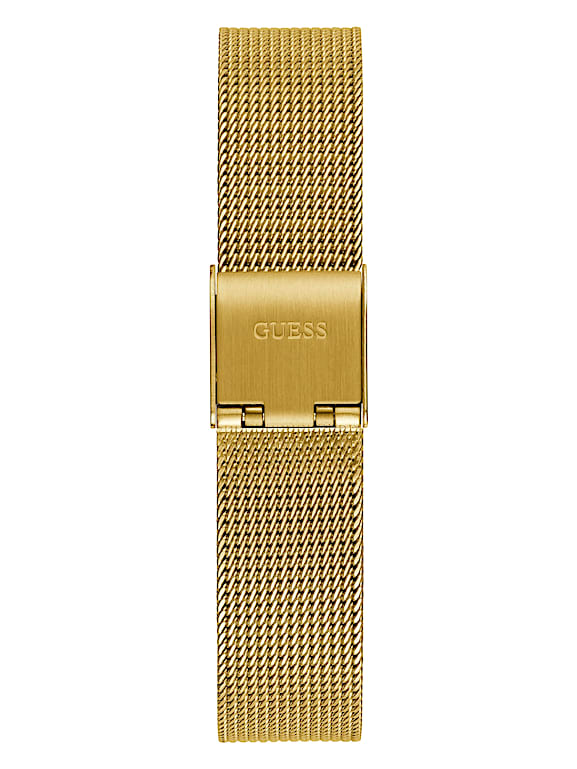 GUESS® Gold-Tone Mesh Analog Watch