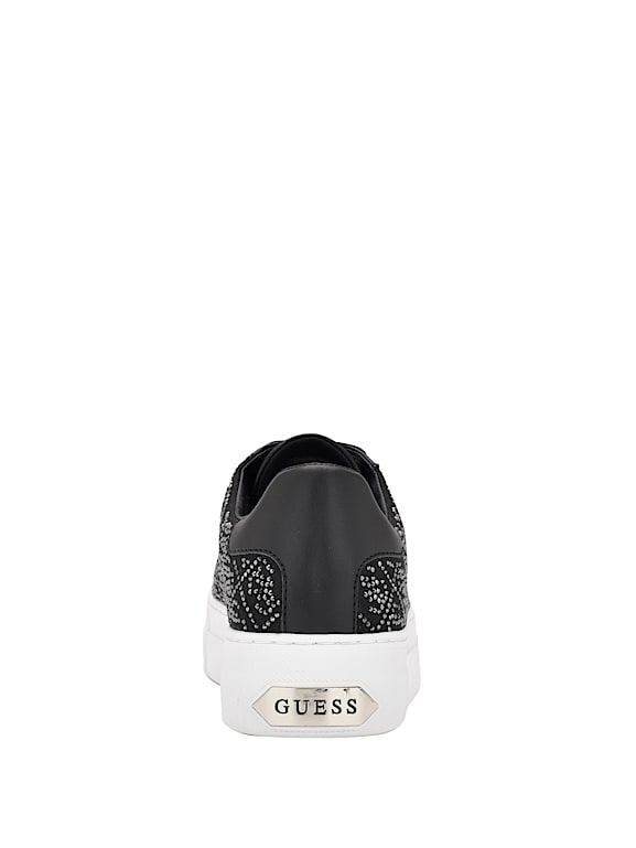 Guess Women's Gelsen Sneaker - Embellished Logo, Low Top Lace-Up, Elevated Outsole, Textile Upper - View #13