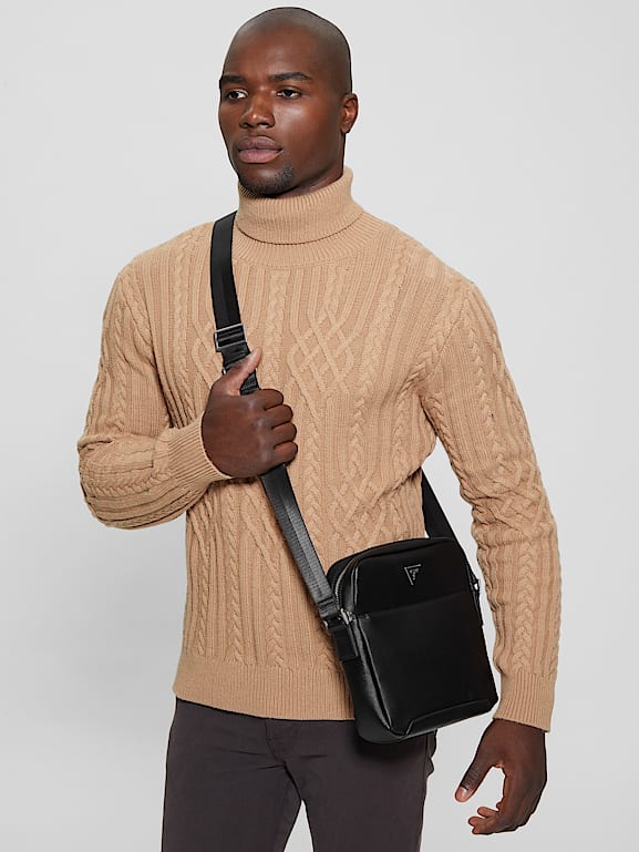 GUESS® Eco Saffiano Top-Zip Flat Crossbody