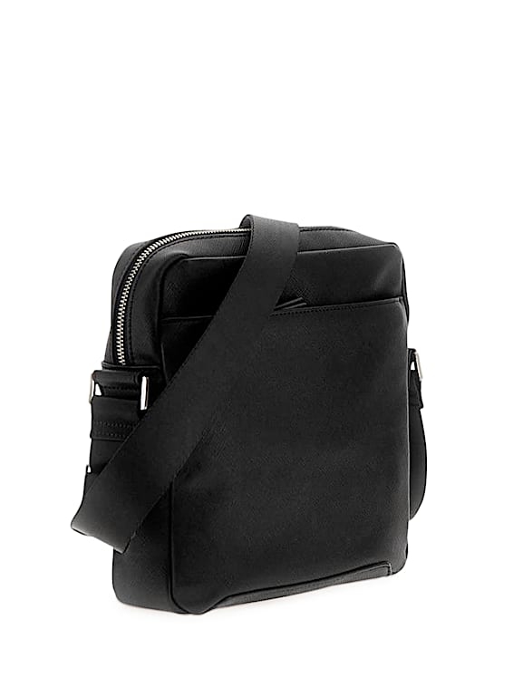 GUESS® Eco Saffiano Top-Zip Flat Crossbody