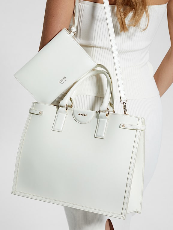 GUESS® Cristina Leather Medium Satchel