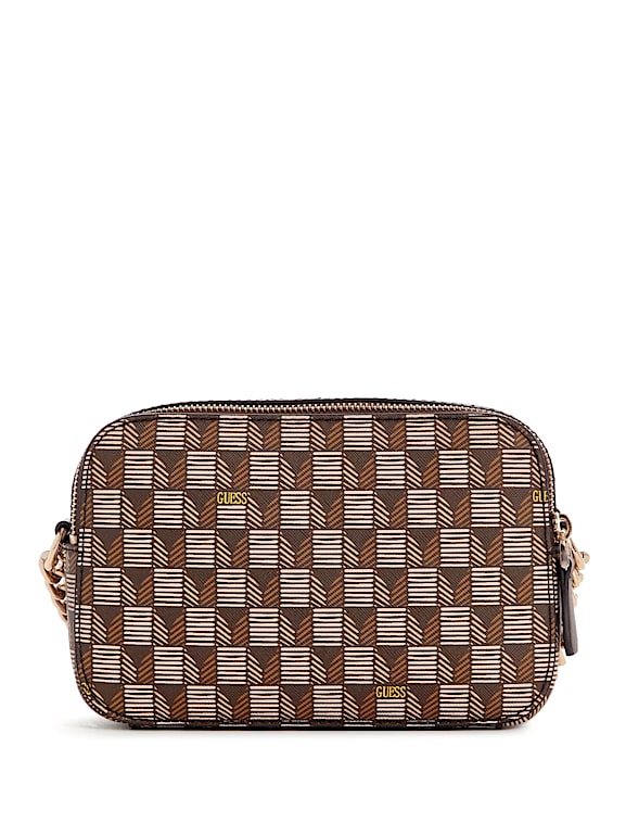 GUESS® Signature Faux-Leather Camera Crossbody