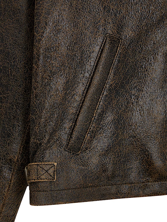 GUESS® Cracked Leather Jacket