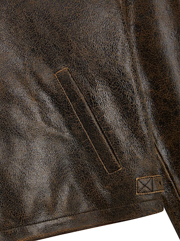 GUESS® Cracked Leather Jacket