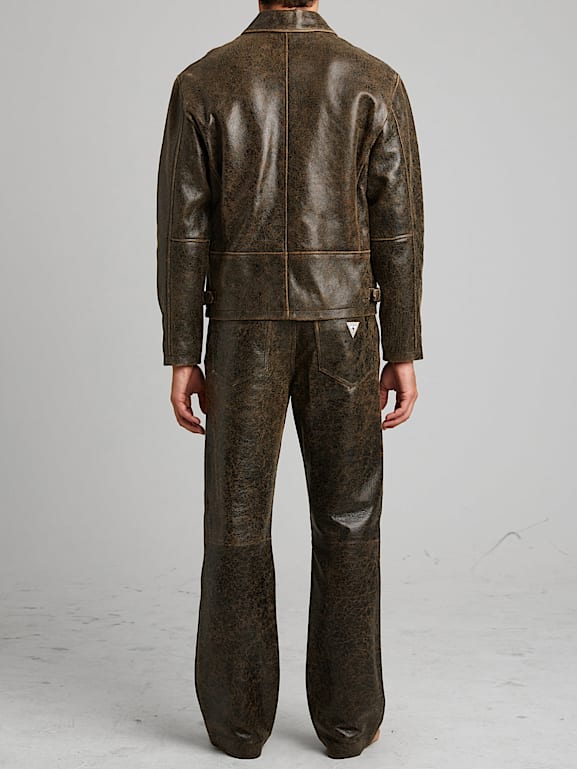 GUESS® Cracked Leather Jacket