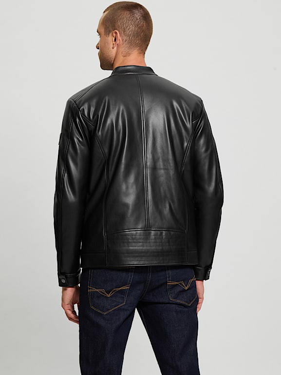 GUESS® Faux-Leather Biker Jacket