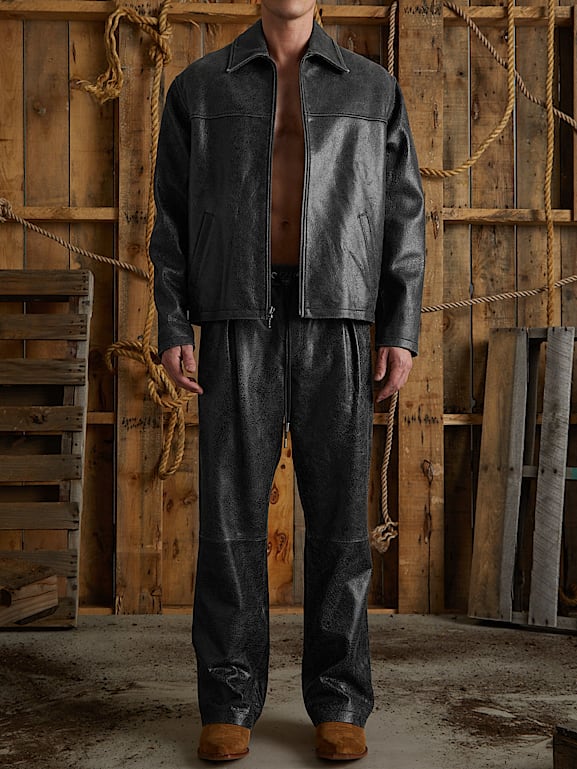 GUESS® crackle leather jacket