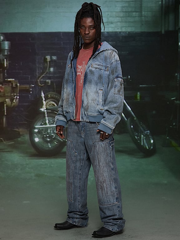 GUESS® HARDSTONE Denim Hooded Jacket