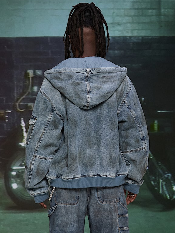 GUESS® HARDSTONE Denim Hooded Jacket