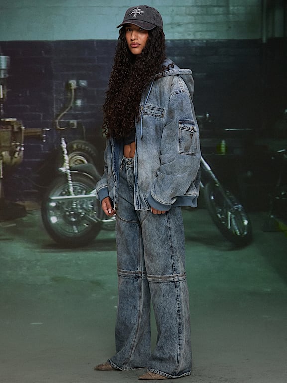 GUESS® HARDSTONE Denim Hooded Jacket