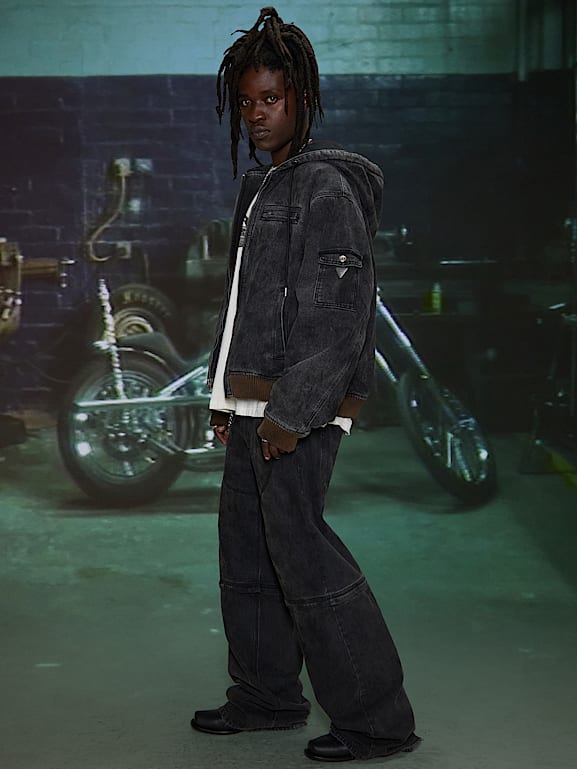 GUESS® HARDSTONE Denim Hooded Jacket