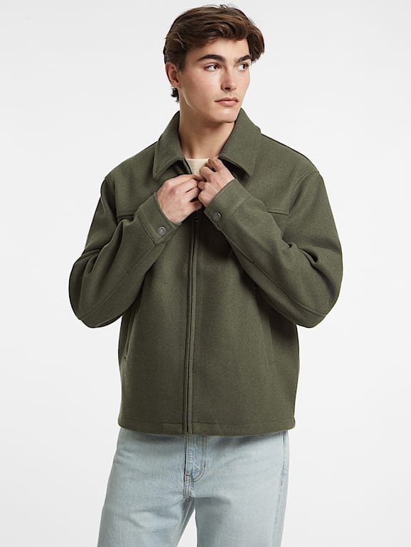 GUESS® Woven Faux-Wool Jacket