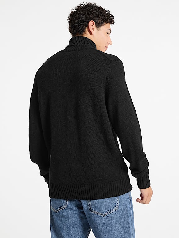 GUESS® Embroidered Logo Turtleneck Sweater