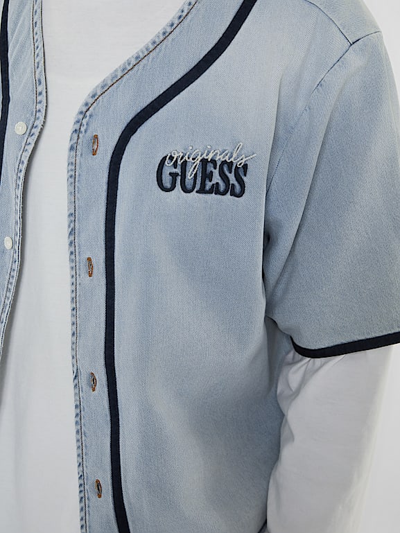 GUESS® GUESS Originals Denim Baseball Shirt