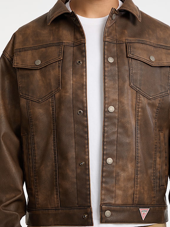 Guess ブラウンレザーシェルパジャケット ブラウン系 | GUESS(ゲス) JAPAN 公式オンラインストア | GUESS JAPAN