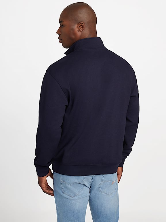 GUESS® Eco Harris Twill Zip Mock Neck Sweater