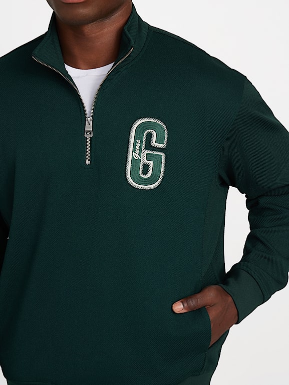 GUESS® Eco Harris Twill Zip Mock Neck Sweater