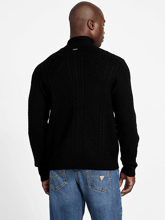 GUESS® Eco Noel Zip Cable-Knit Sweater