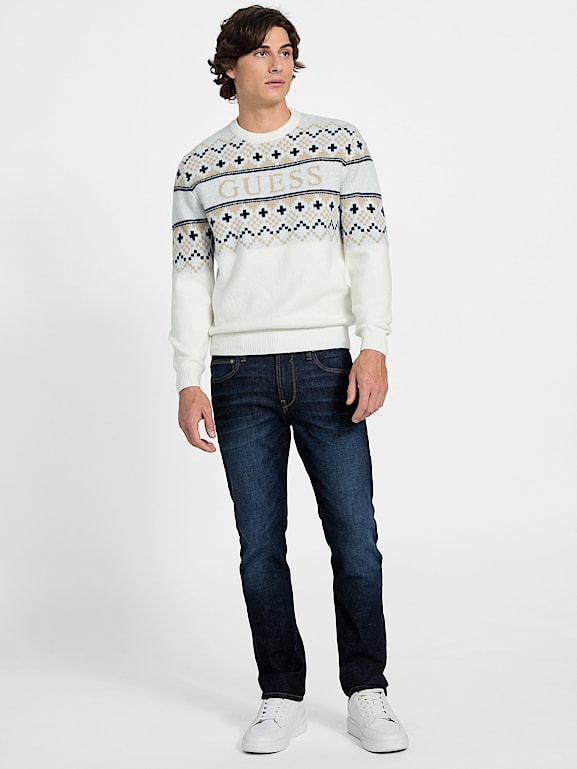 GUESS® Nordic wool-blend logo sweater