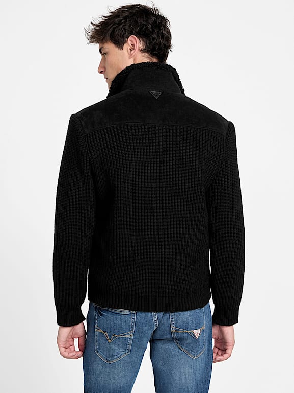 GUESS® River Faux- Suede Knit Jacket