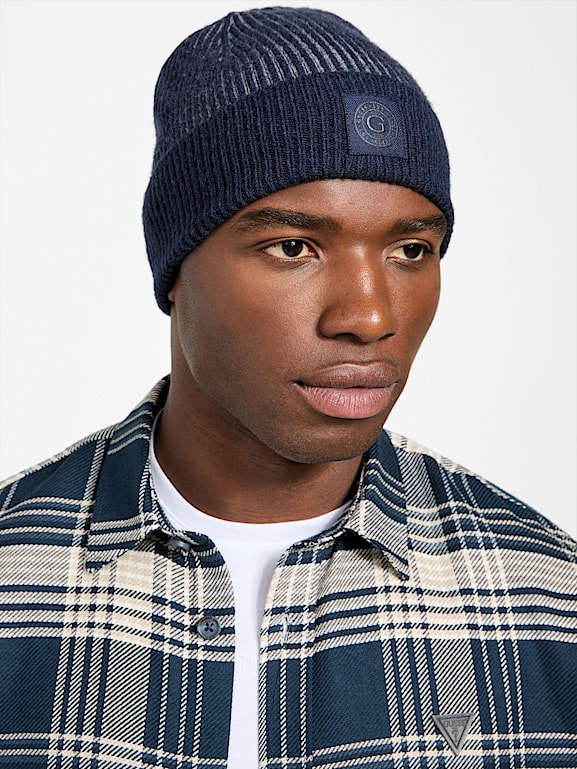 GUESS® Eco Bicolor Ribbed Beanie
