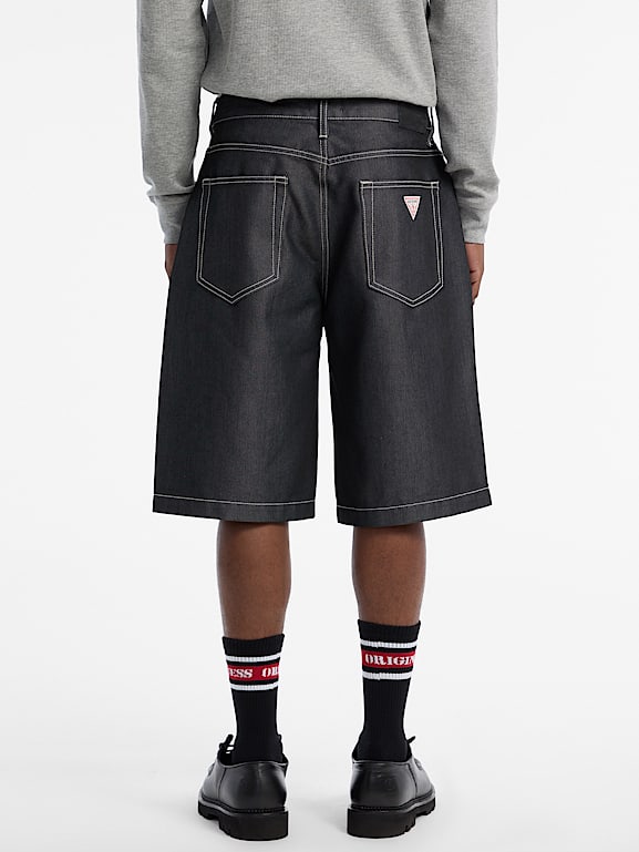 GUESS® GUESS Originals Metallic Baggy Denim Shorts