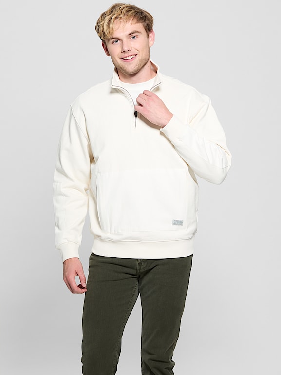 jent louis zip thermal Lサイズ　ホワイト Men's Zip-Up Tennis Sweatshirt - Sweaters & Sweatshirts - New In