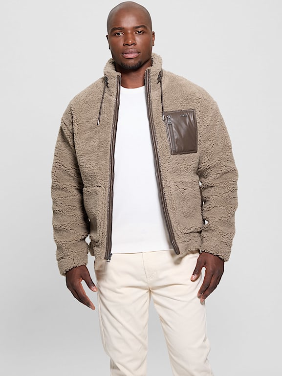 GUESS® Faux-Sherpa Full-Zip Jacket