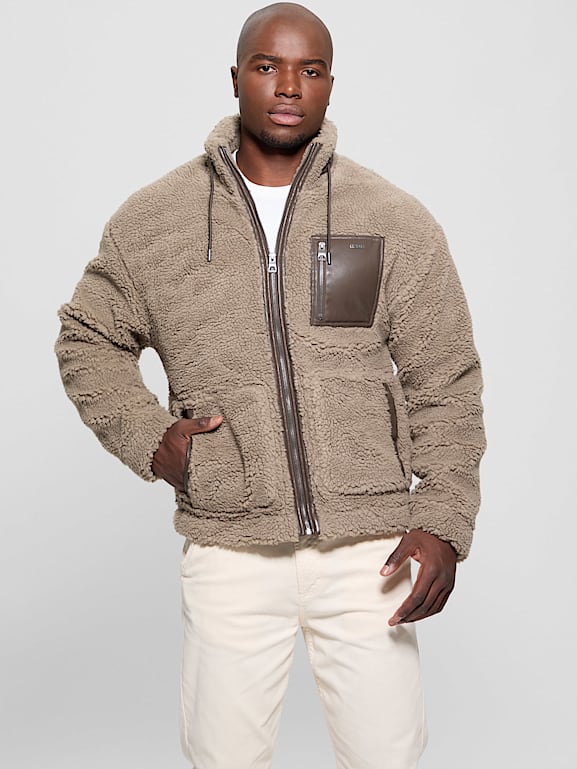 GUESS® Faux-Sherpa Full-Zip Jacket