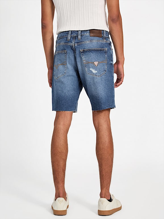 GUESS® Eco Wyatt Distressed Denim Shorts