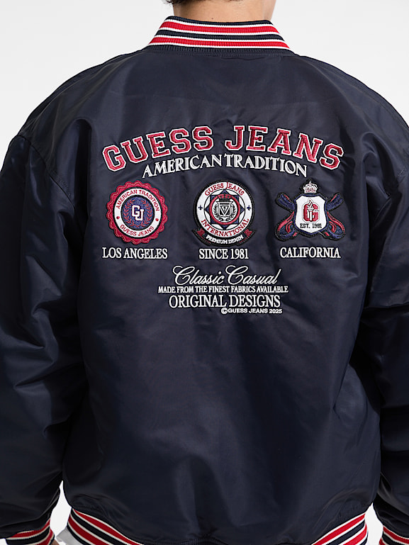 GUESS® Embroidered Patch Varsity Jacket
