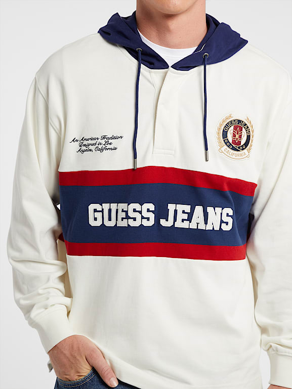 GUESS® Hooded Rugby Pullover