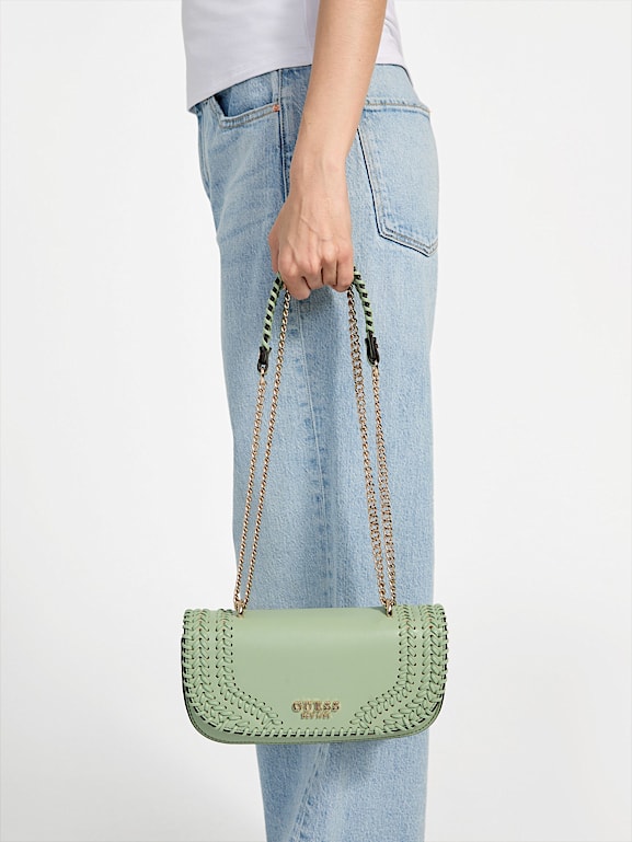 くぅ GUESS® Tatum Whipstitched Convertible Crossbody