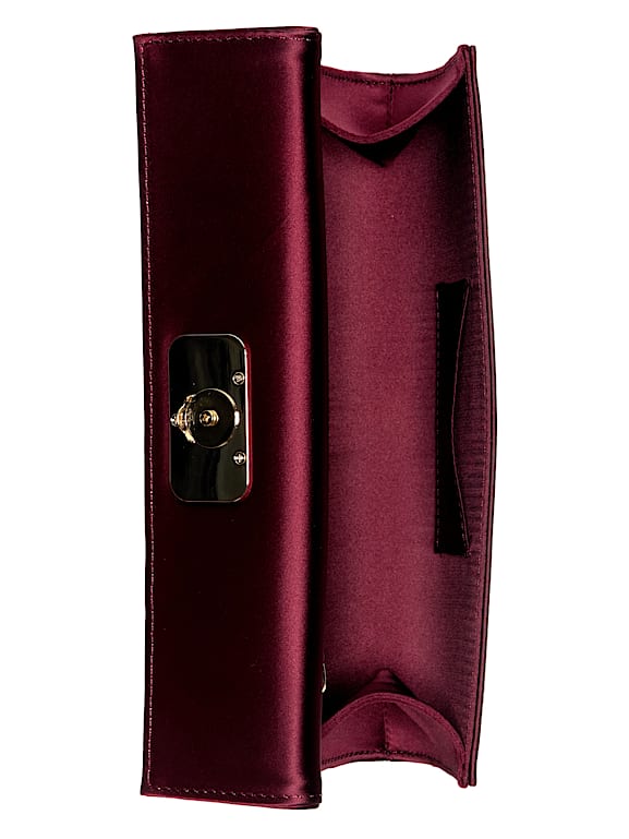 GUESS® Zalina Satin Top-Handle Clutch