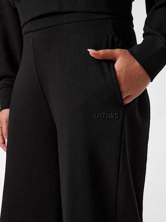 Pantalon Femme Guess Coupe Droite Noir - Taille 36, En Toile, Très Bon État