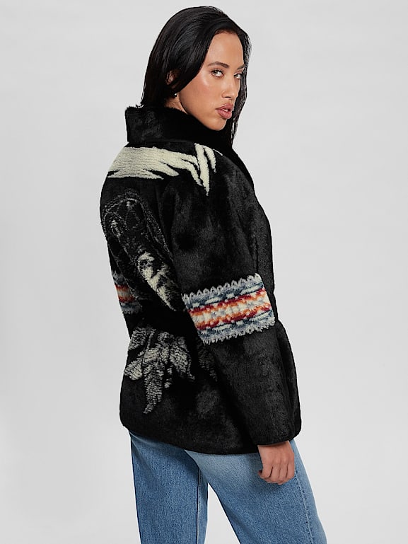 GUESS® Carlotta Faux-Fur Wrap Jacket