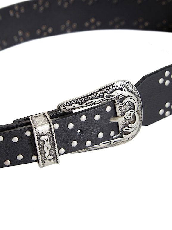 小物 jent louis Leather Studded Belt jent louis Leather Studded Belt