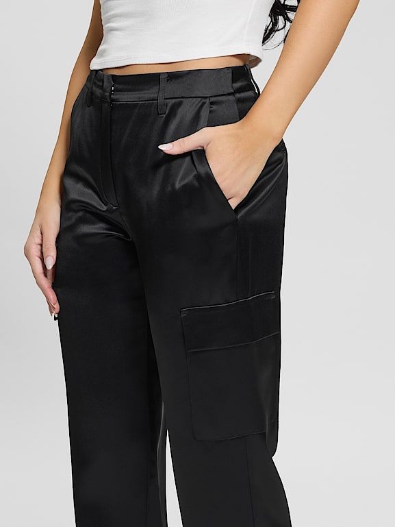 goar oil strapped pants ブラック　サイズS 新品未使用 Sandrine Faux-Leather Pant | GUESS Factory
