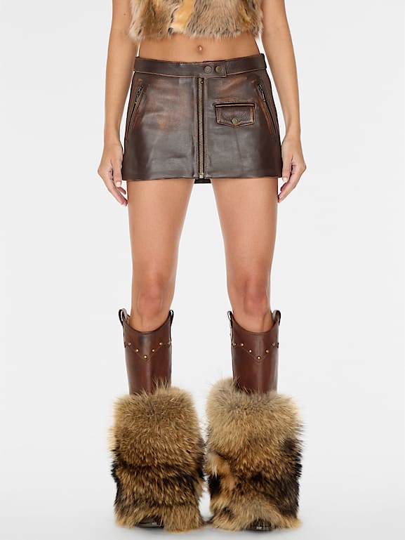 GUESS® vintage leather skirt