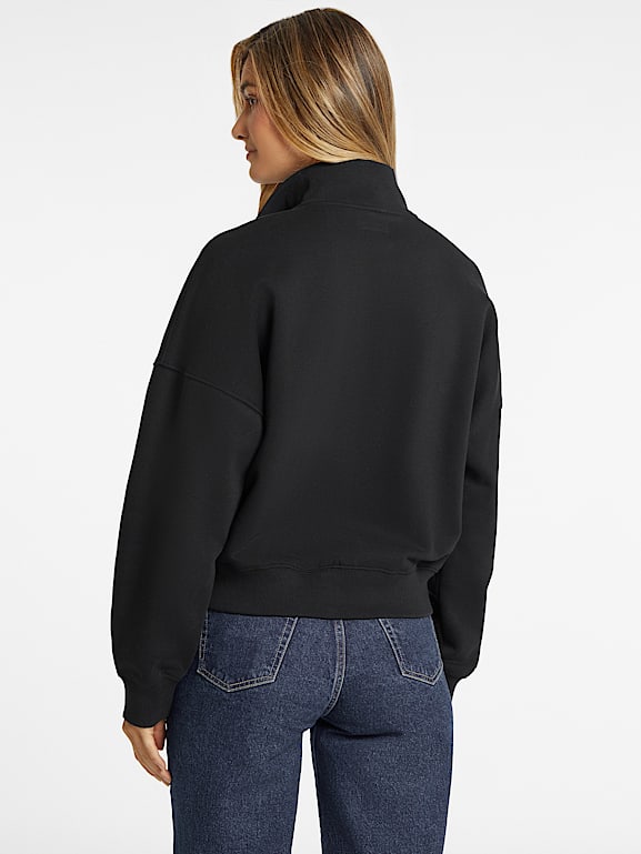 ゆきな Carie Half-Zip Sweatshirt | GUESS Factory