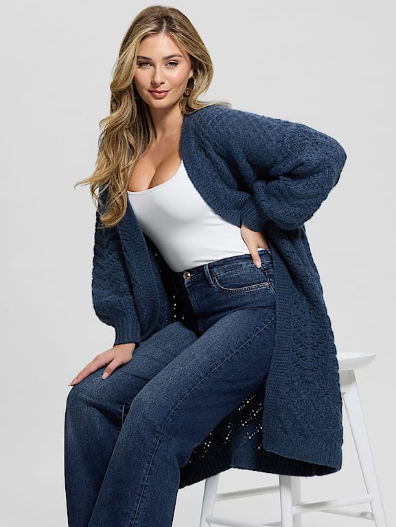 GUESS® Eco Valeria Mixed Stitch Cardigan