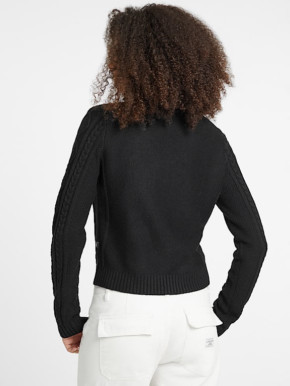 GUESS® Wool-Blend Cable-Knit Sweater