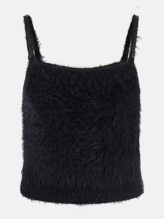 GUESS® Keyla Fuzzy Sweater Crop Cami