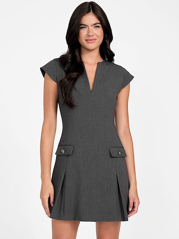 GUESS® Flannel fit-and-flare mini dress